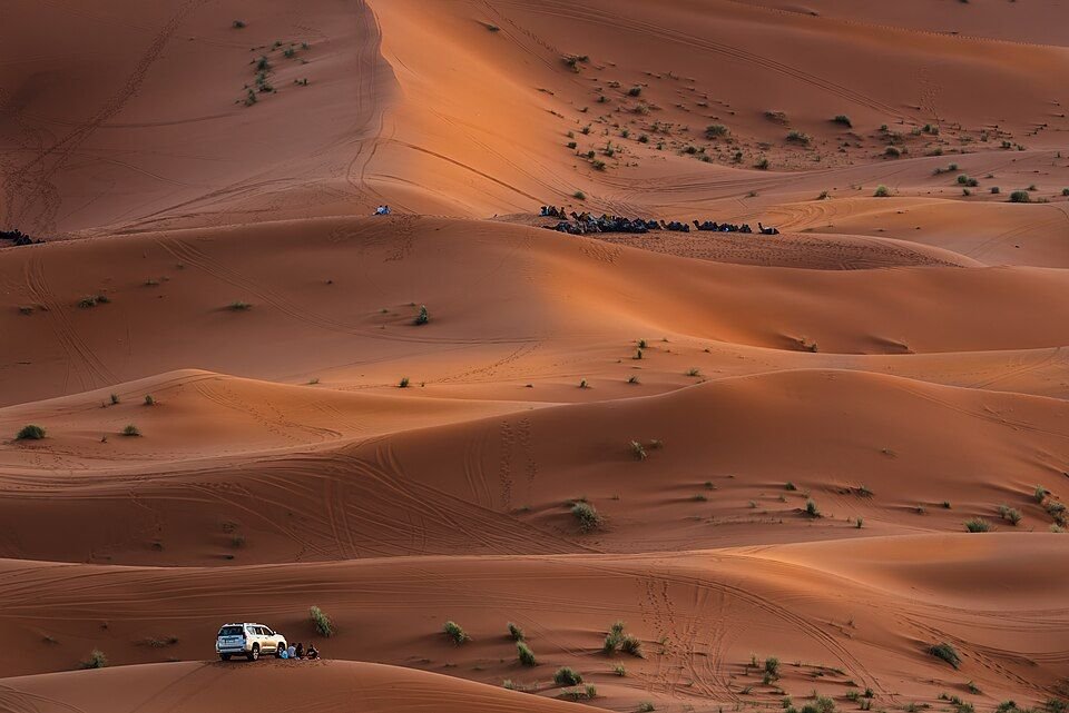 Watching the Sahara sunset in Morocco
